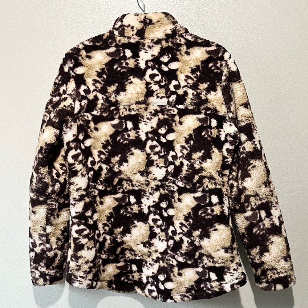 COLUMBIA- Fleece Jacket - Brown and Cream Size M